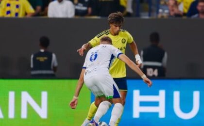 مباراة النصر والخليج في الدوري السعودي على ملعب الأمير محمد بن فهد