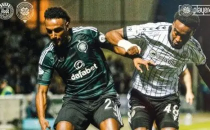 هيثم حسن لاعب سيلتيك خلال مباراة في الدوري الاسكتلندي