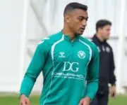 مصطفى محمد خلال مران كونيا سبور قبل مواجهة جالاتا سراي في الدوري التركي